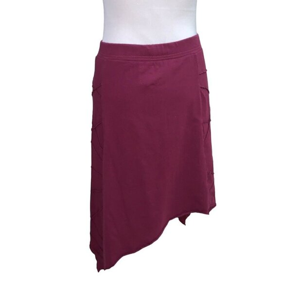 Luna Design Women's M Medium Skirt Elastic Waist Asymmetrical Hemline Textured - Picture 6 of 7
